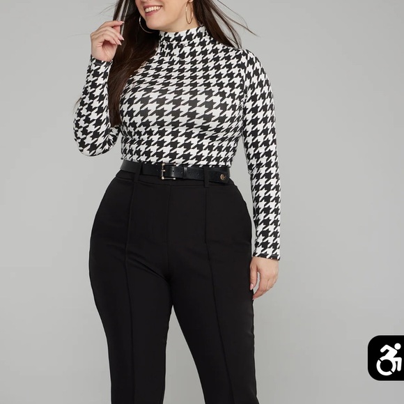 Houndstooth Top 🖤 Classy XL Shein - Picture 2 of 4